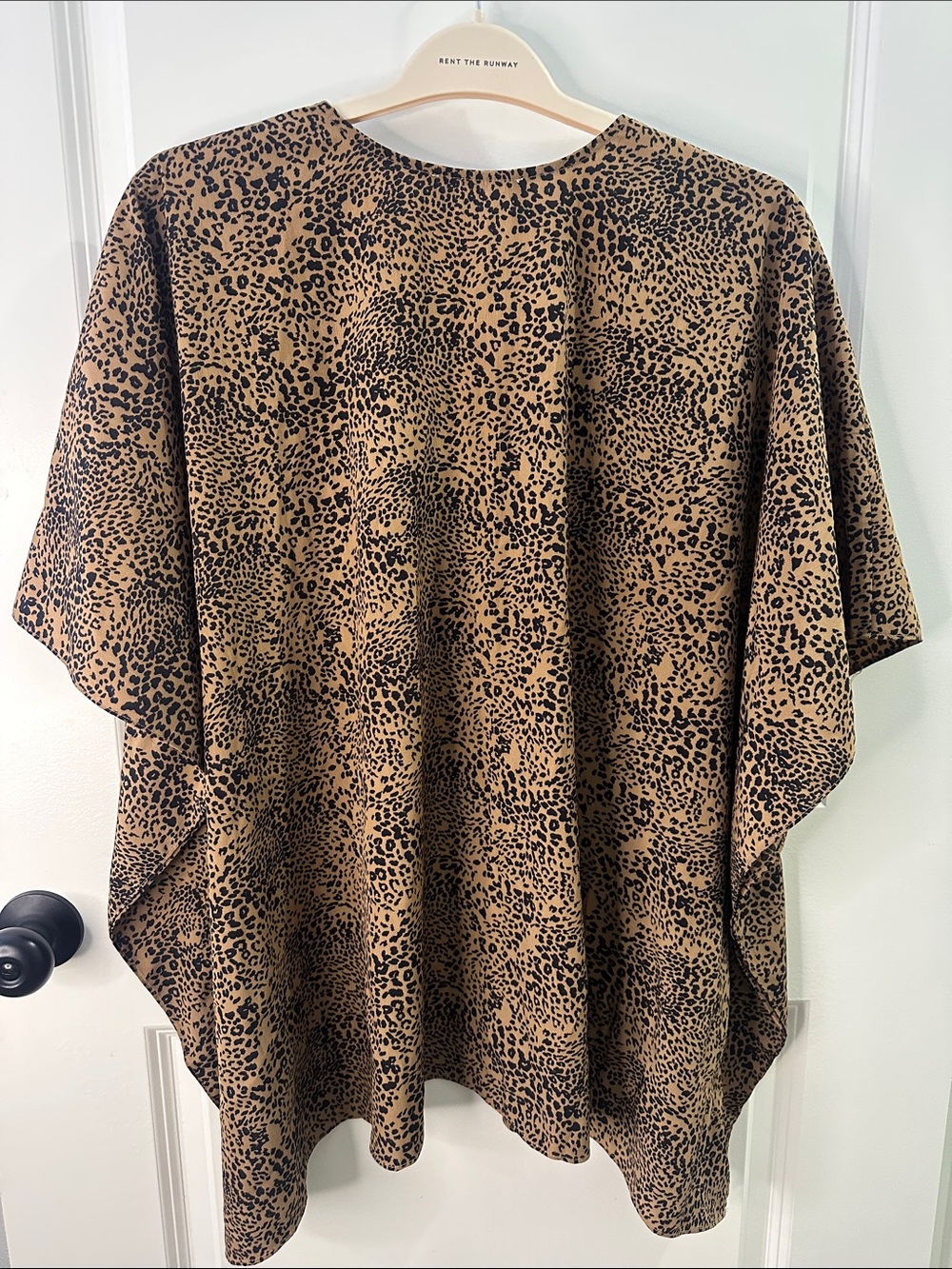 Buddy Love Leopard Print V-Neck Blouse/Swim Cover Size L - Picture 4 of 4